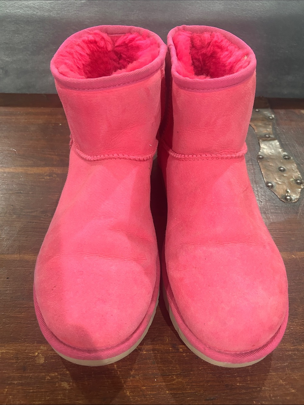 UGG Pink Short Suede Boots